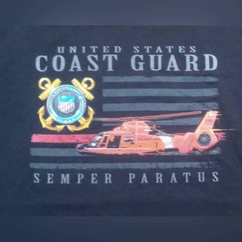 United States Coast Guard Semper Paratus Helicopter t shirt military USCG